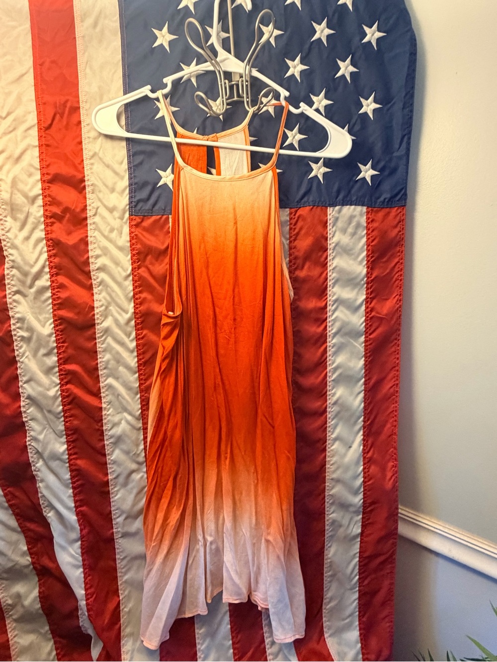 Millibon Orange and White Ombre Sundress